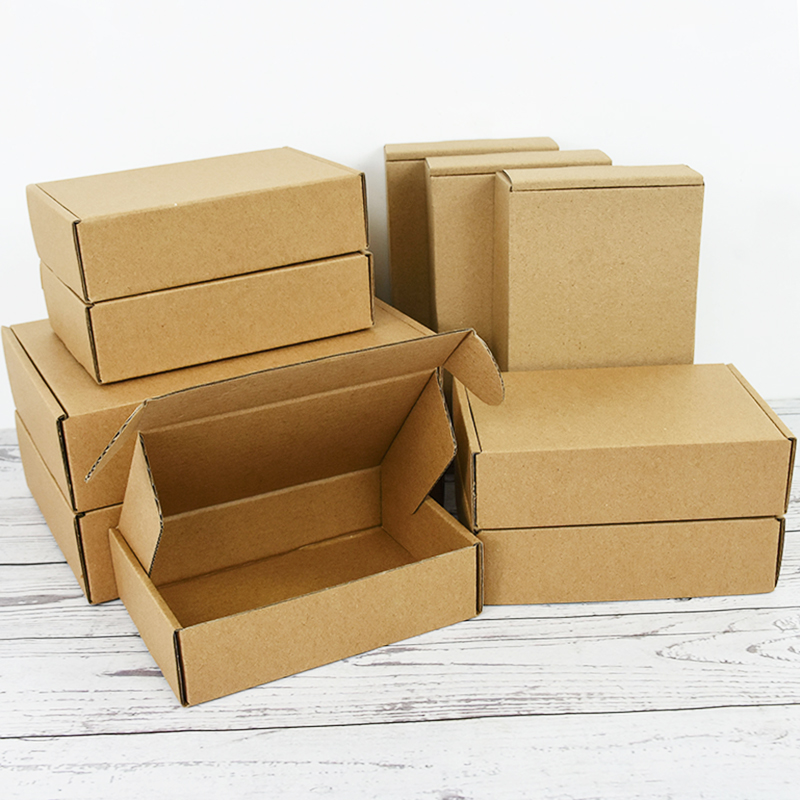 Wedding Supply.Box - 5Pcs 3 Sizes Brown Kraft Paperboard
