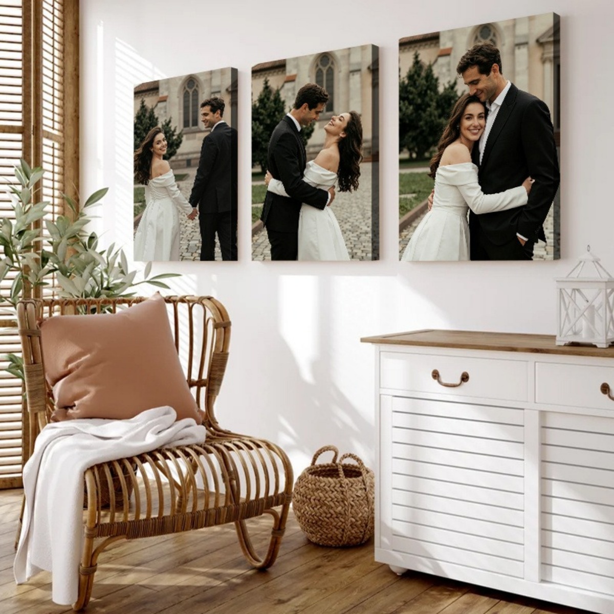 Wedding Party Supply - Set of 3 Custom Photo Canvas