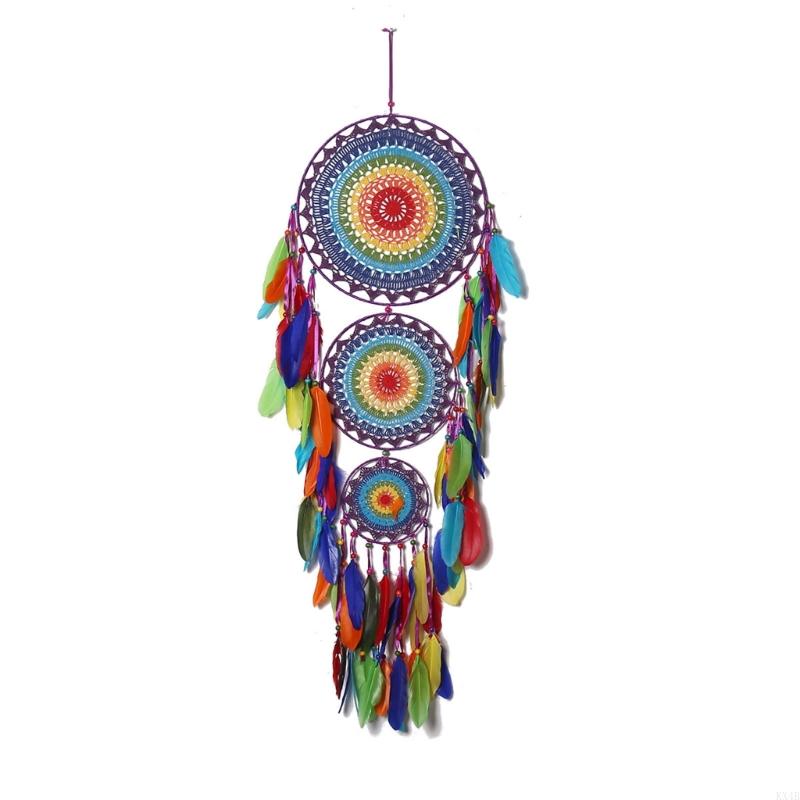 Indian Wedding Supply - Indian Three-ring Feather Dream Catcher Wall