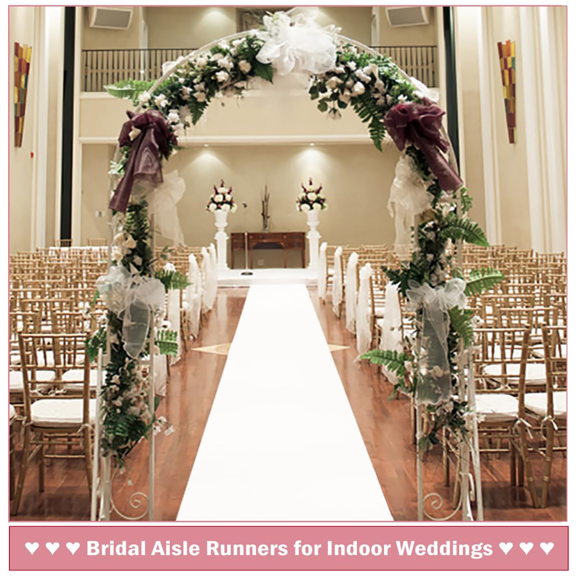 Aisle Runner White - Wedding White Carpet Anti Slip Hotel