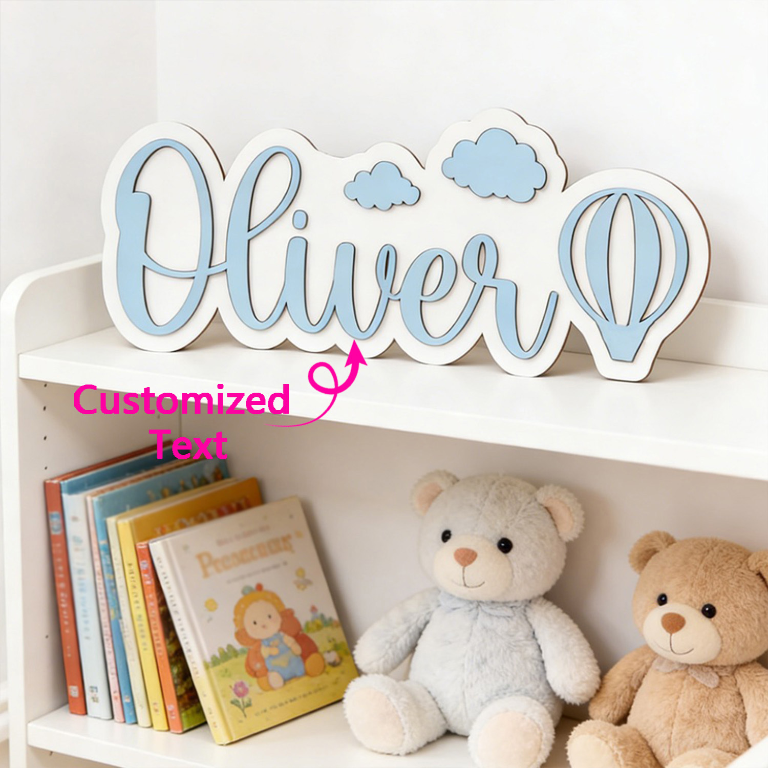 Wedding Party Supply - Personalized Hot Air Balloon & Cloud