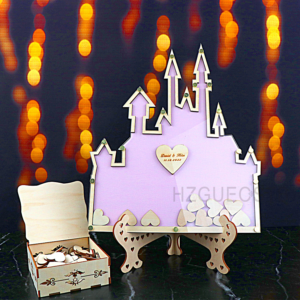 Personalized Guest Book - Personalized Castle Guest Book Wedding Drop