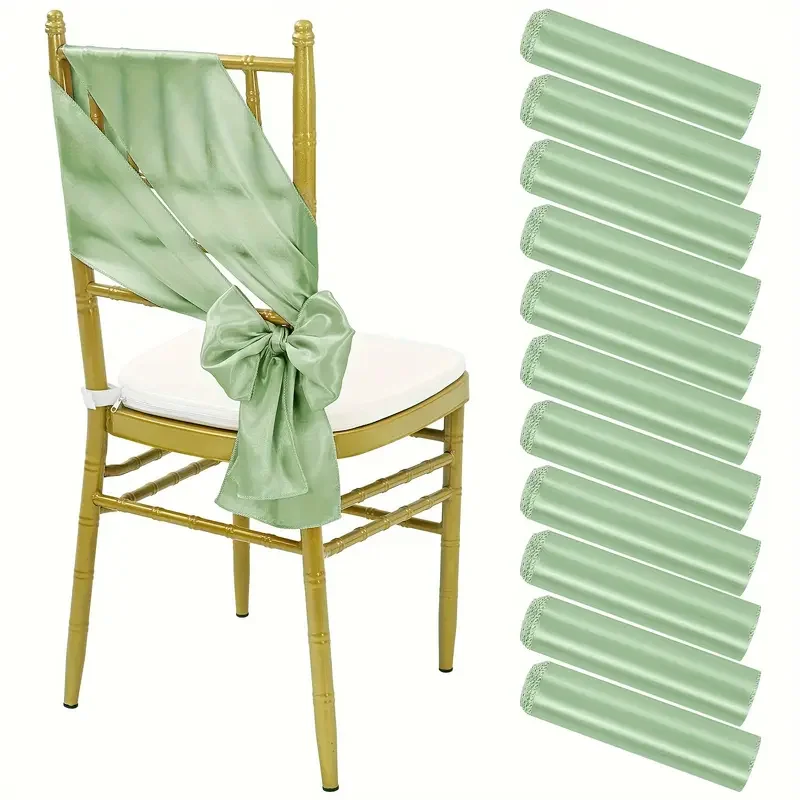 Wedding Supply Wholesale - Wholesale 10/50pcs Satin Chair Sashes Bow
