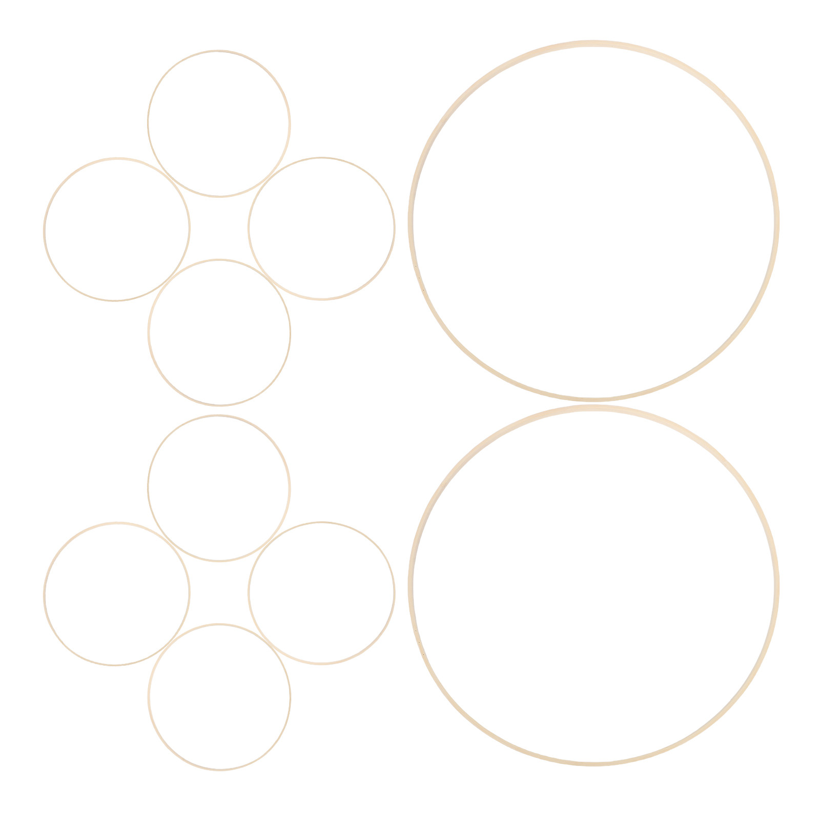 10Pcs Bamboo Floral Hoops Mate - Wedding Floral Supply 评论和价格