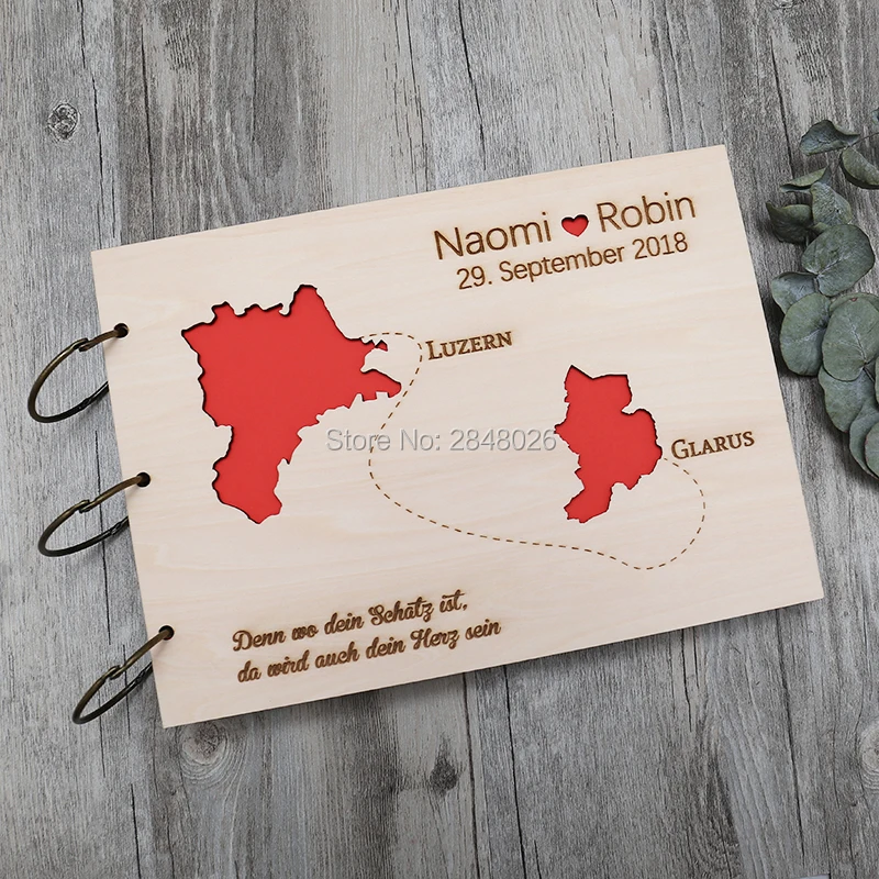 Rustic personalized wedding gu - Personalized Guest Book 评论和价格