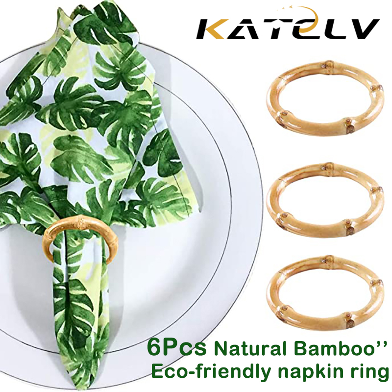 6Pcs Napkin Rings Set Handmade - Wedding Ceremony Supply 评论和价格