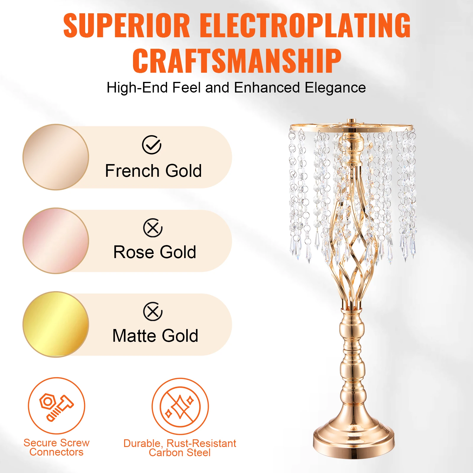 VEVOR Tall Crystal Wedding Flo - Centerpiece Vase Tall 评论和价格