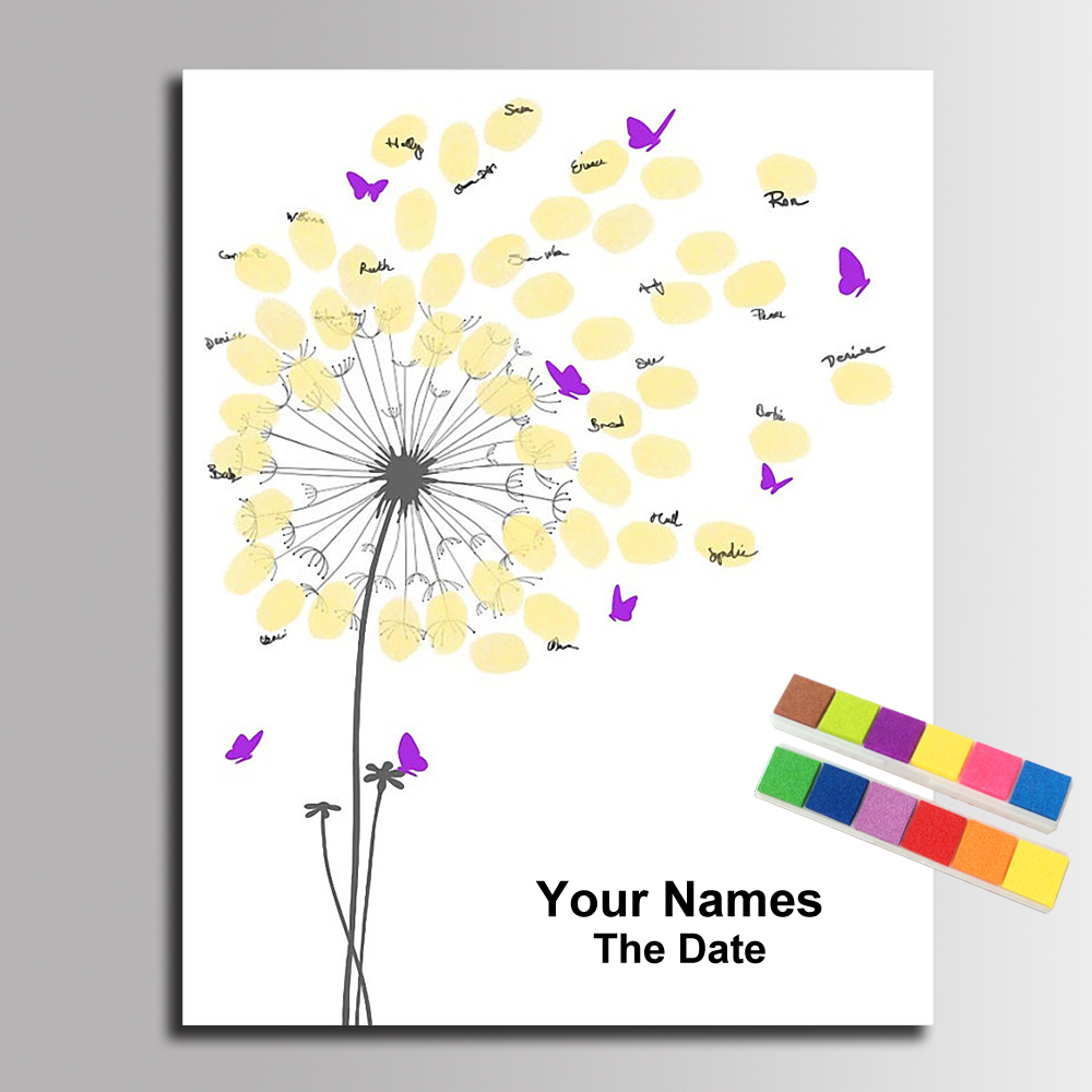 Personalized Signature Fingerp - Personalized Guest Book 评论和价格