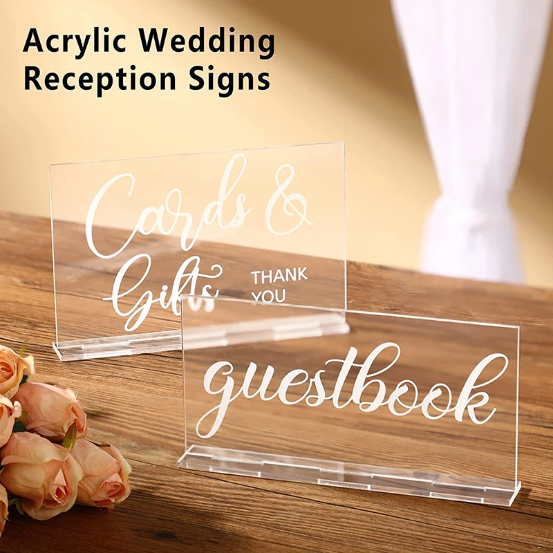 YOMDID 2pcs Rustic Acrylic Wed - Wedding Ceremony Supply 评论和价格