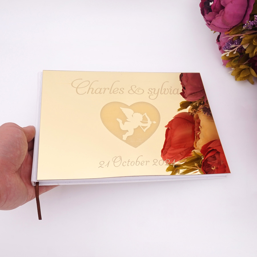 Custom Wedding Guest Book Acry - Personalized Guest Book 评论和价格