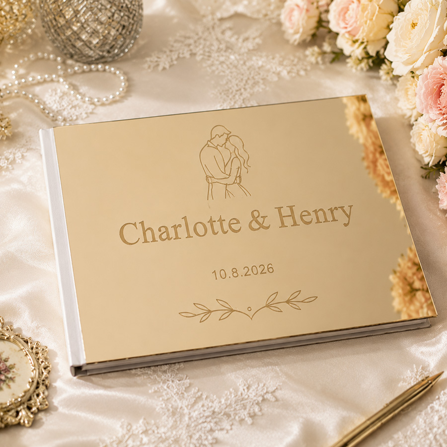 Custom Wedding Guest Book Acry - Personalized Guest Book 评论和价格