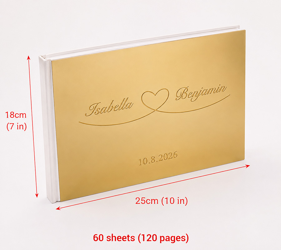 Custom Wedding Guest Book Acry - Personalized Guest Book 评论和价格