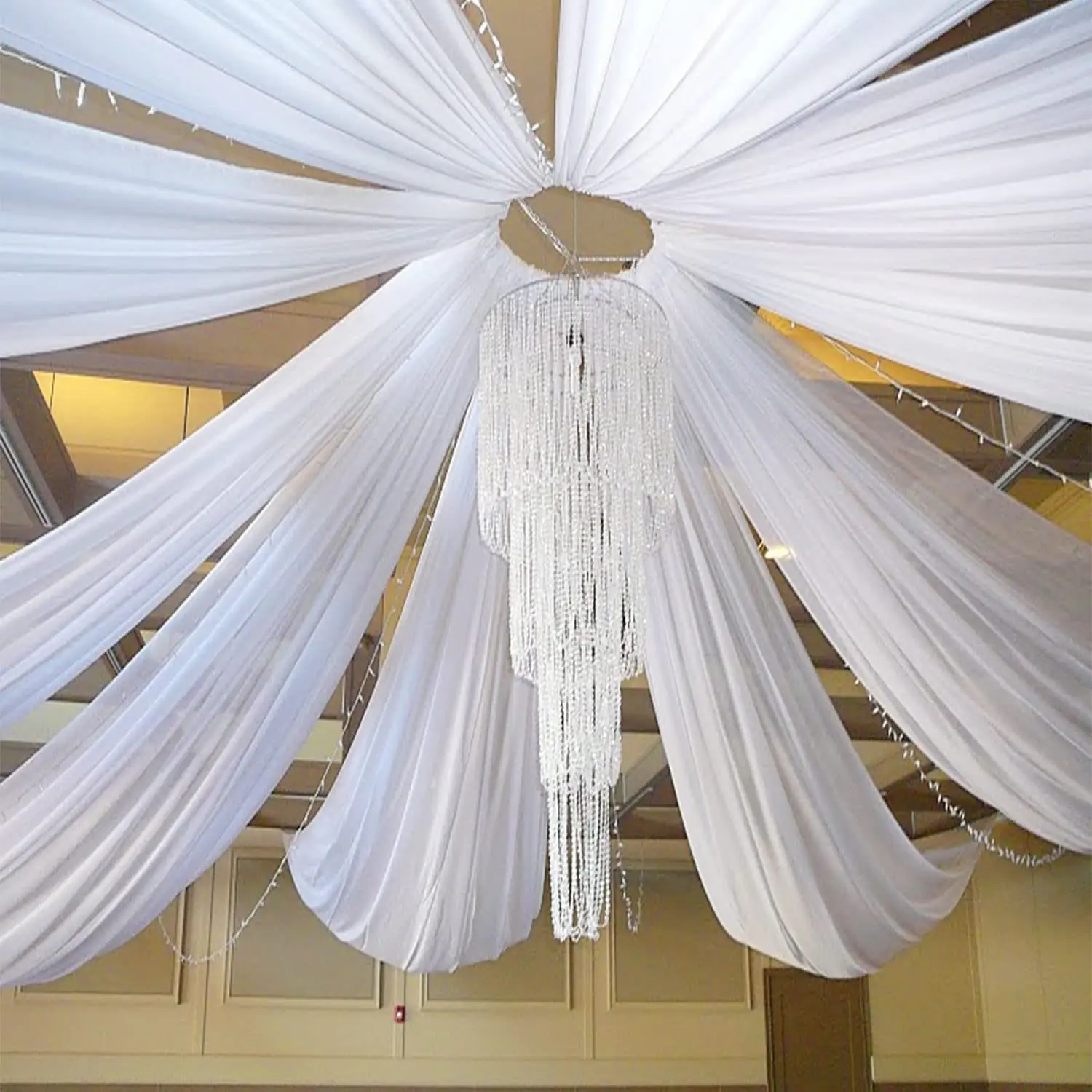 White Wedding Dress Ceiling Dr - Wedding Ceremony Supply 评论和价格