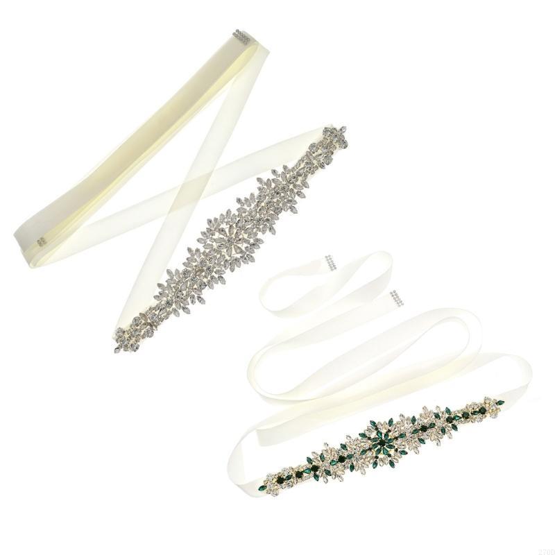 Luxurious Crystal Wedding Sash - Bridal Sash Ribbon 评论和价格