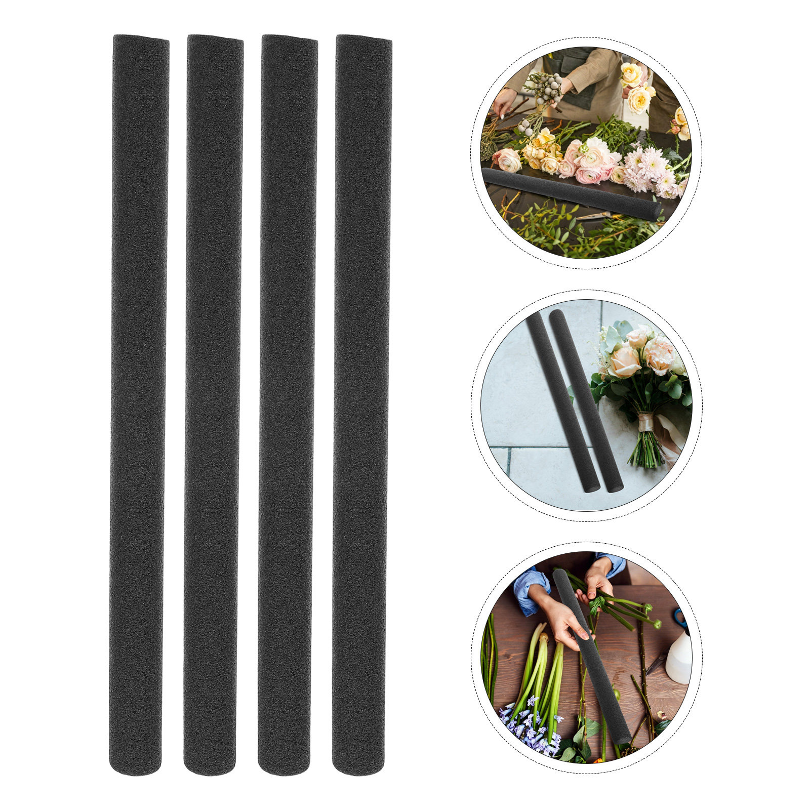 8Pcs Floral Foam Rods Black 1. - Wedding Floral Supply 评论和价格