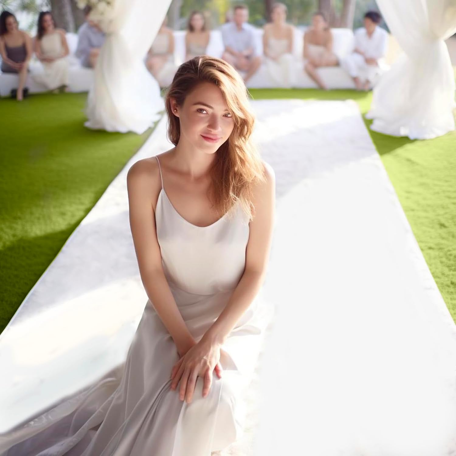 Durable Wedding Carpet, Suitab - Aisle Runner White 评论和价格