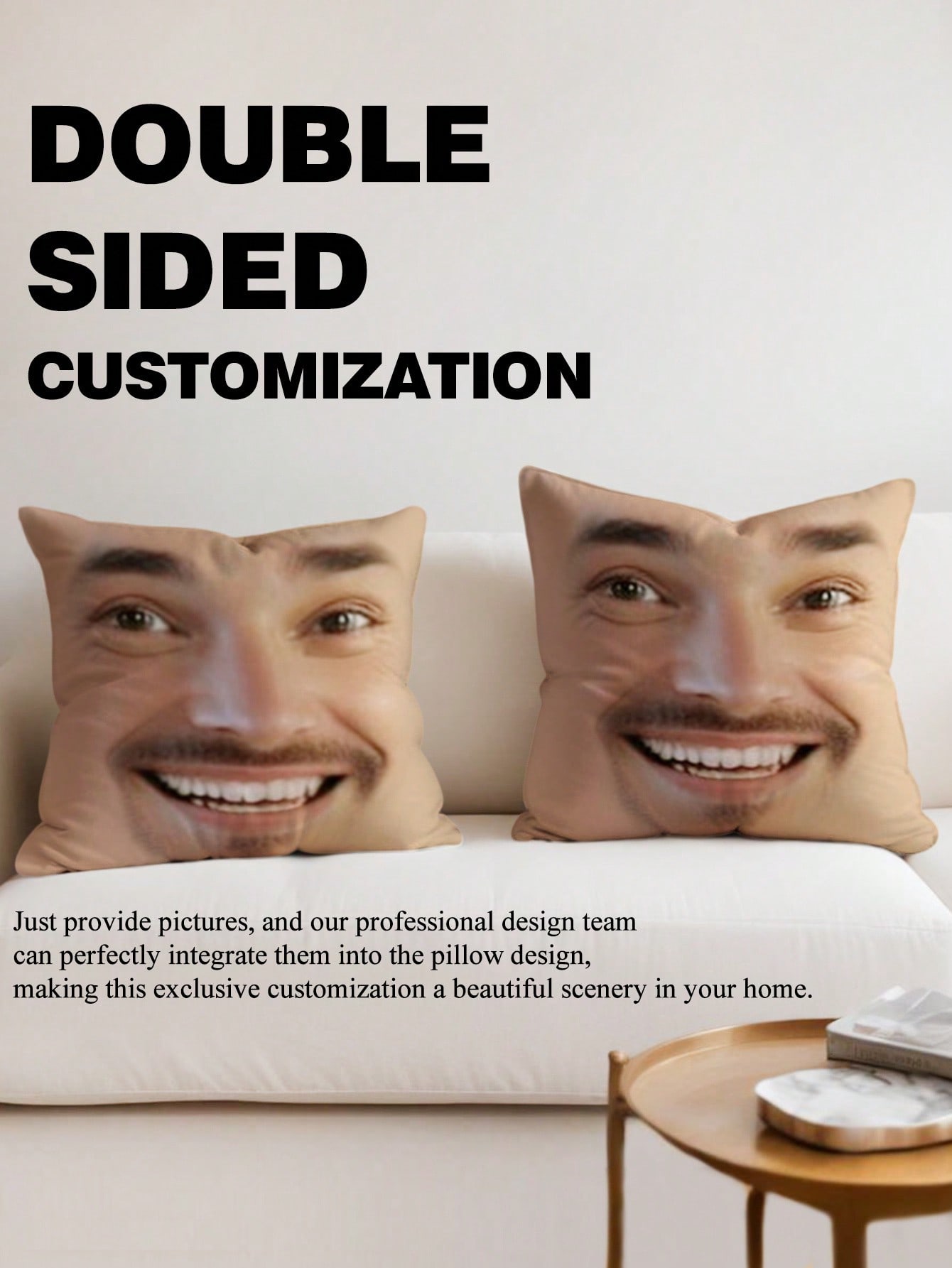 1pc Custom Face Square Pillow  - Wedding Party Supply 评论和价格