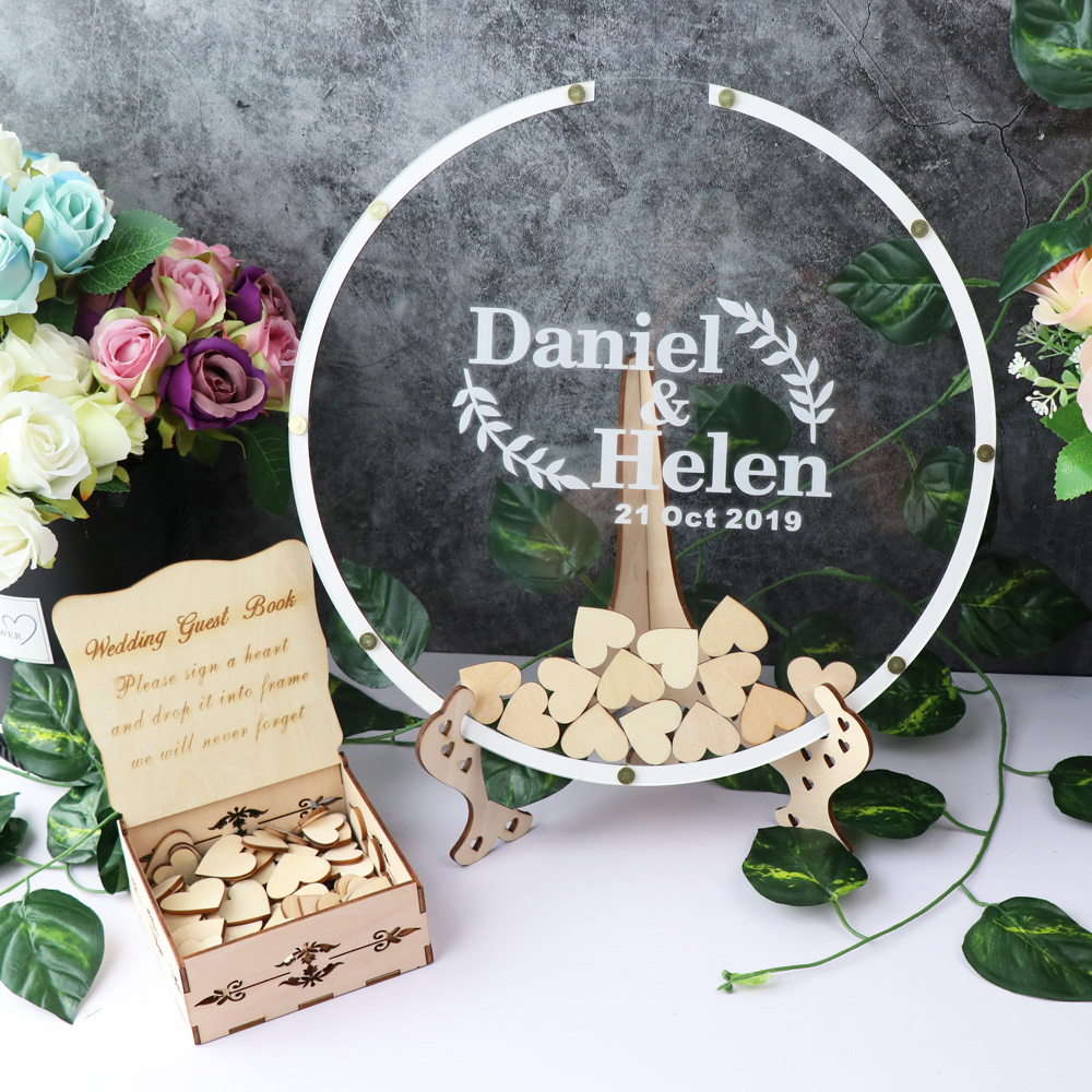 Personalized Acrylic round wed - Personalized Guest Book 评论和价格