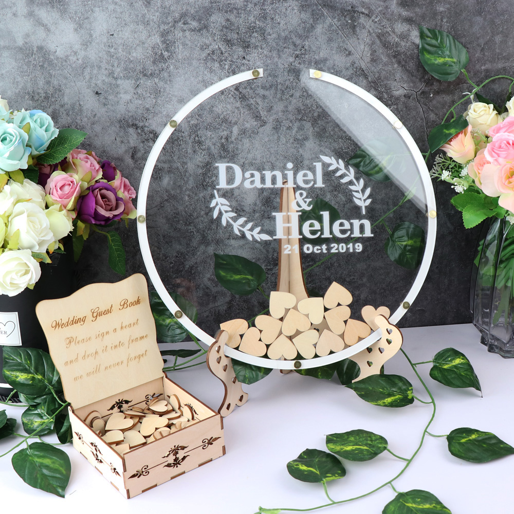Personalized Acrylic round wed - Personalized Guest Book 评论和价格