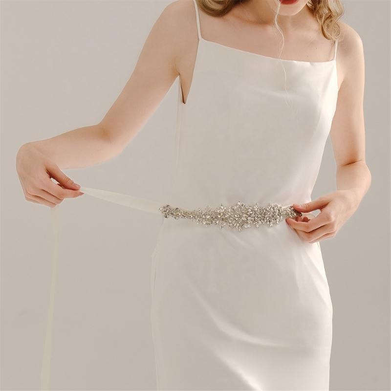652F Shining Bridal Sash Belt  - Bridal Sash Ribbon 评论和价格