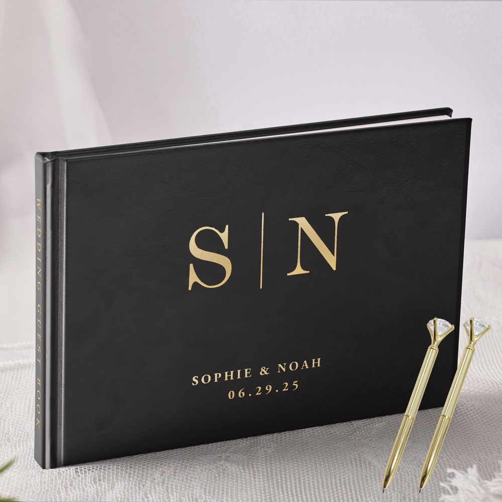 Personalized Wedding Guest Boo - Personalized Guest Book 评论和价格