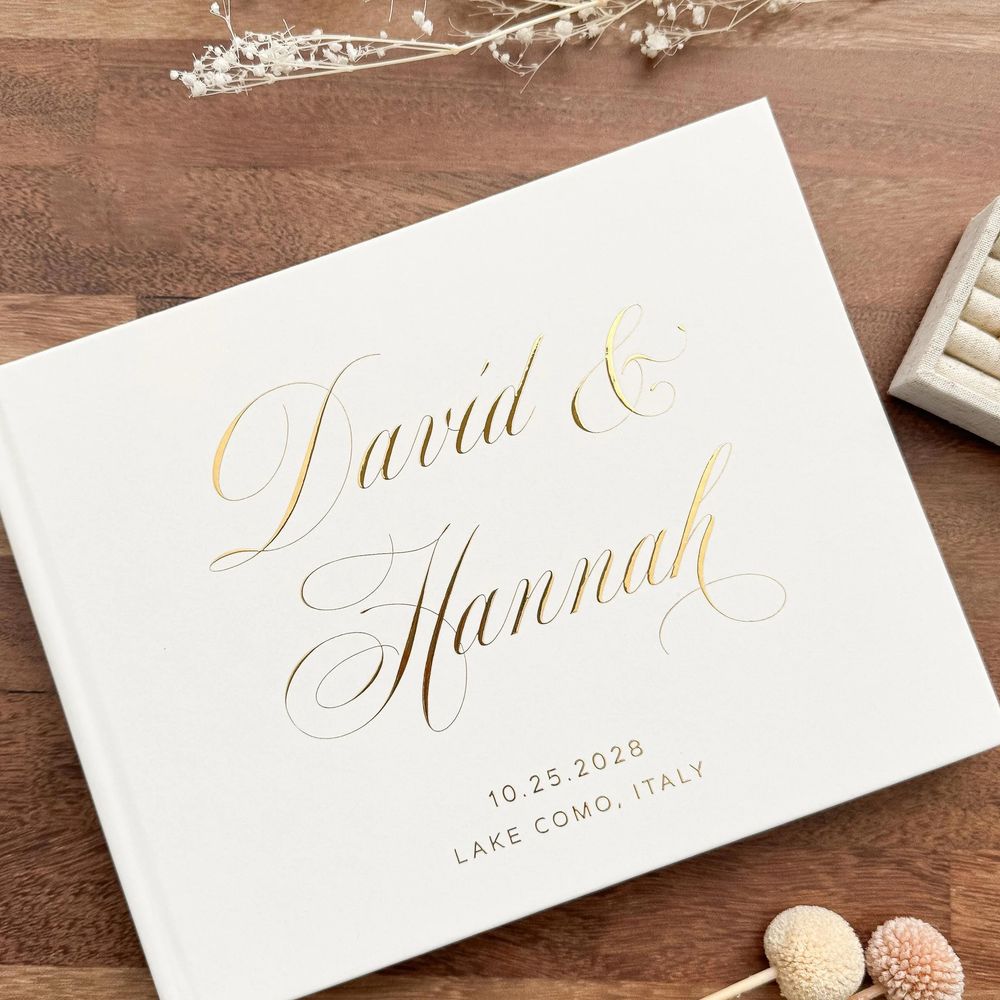 Personalized Wedding Guest Boo - Personalized Guest Book 评论和价格