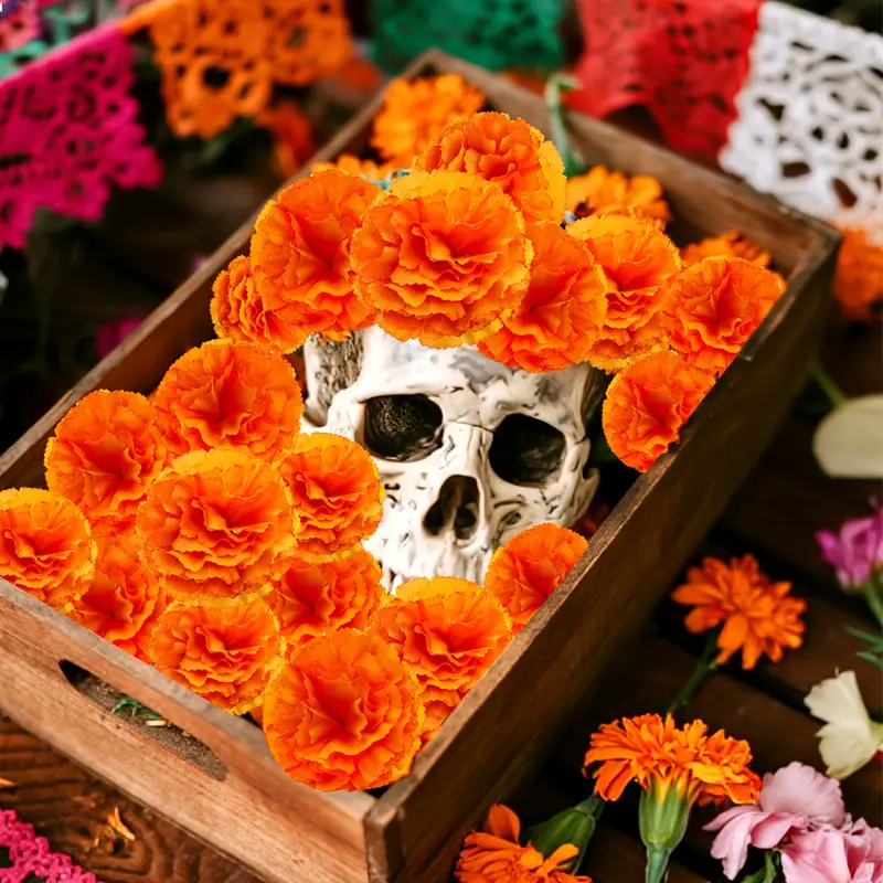 Artificial Carnation Marigold  - Indian Wedding Decor Supply 评论和价格