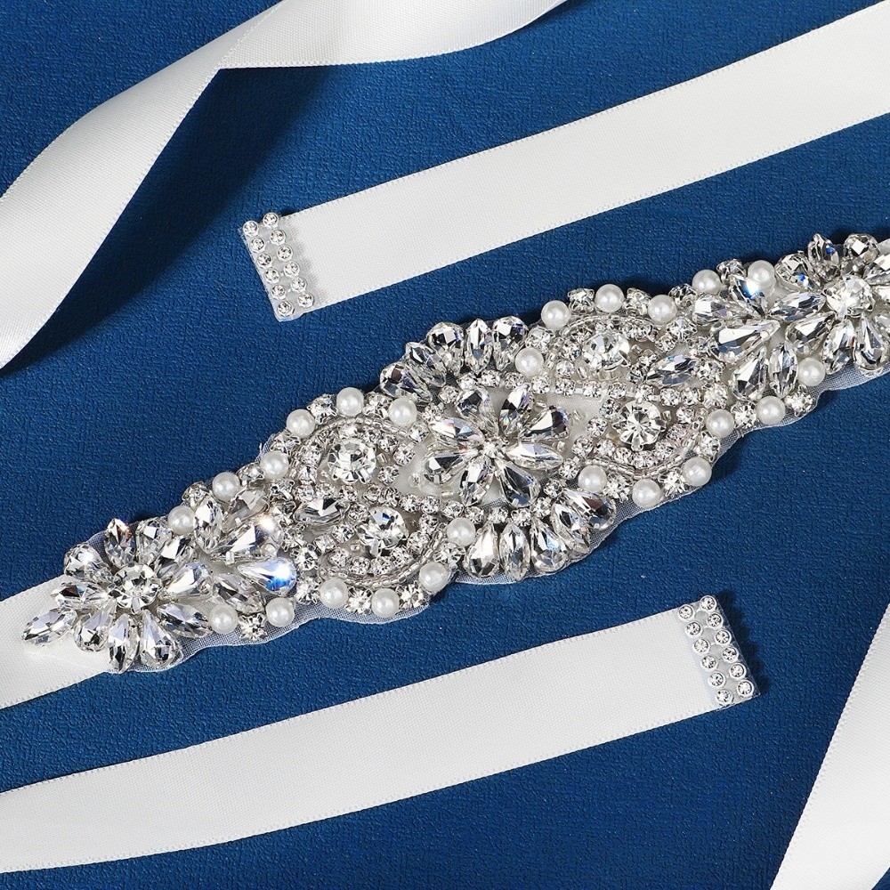 Fashion Ribbon Bridal Belt Sil - Bridal Sash Ribbon 评论和价格