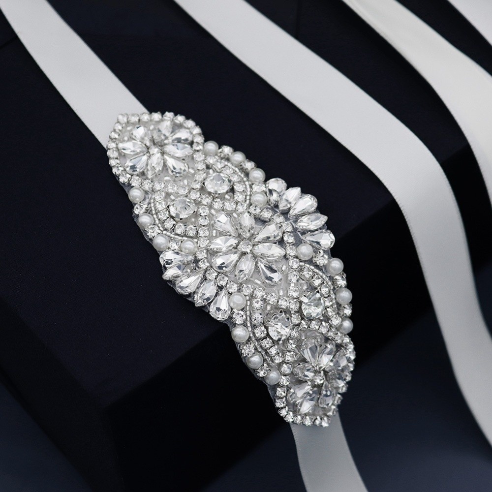 Fashion Ribbon Bridal Belt Sil - Bridal Sash Ribbon 评论和价格