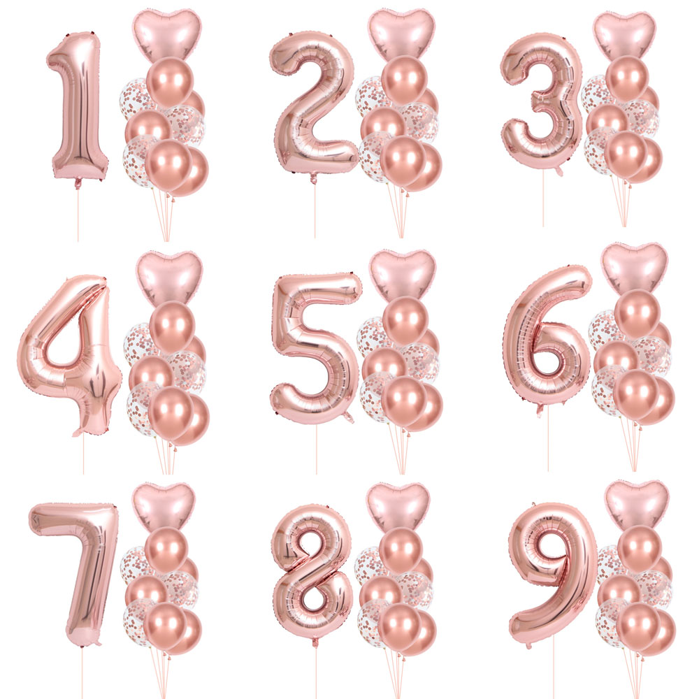 40 Inch 0-9 Rose Gold Number B - Wedding Ceremony Supply 评论和价格