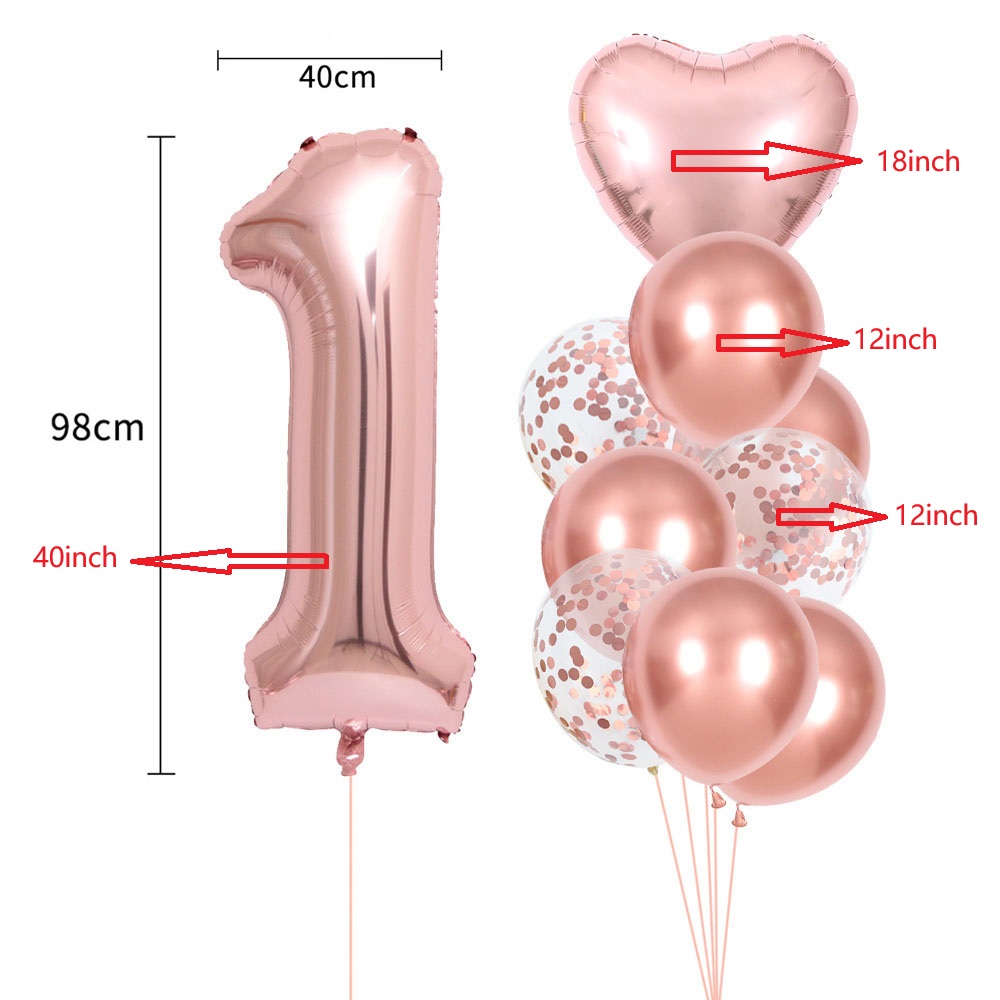 40 Inch 0-9 Rose Gold Number B - Wedding Ceremony Supply 评论和价格