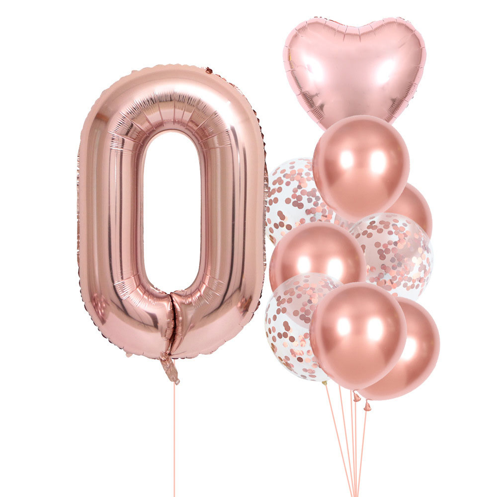 40 Inch 0-9 Rose Gold Number B - Wedding Ceremony Supply 评论和价格