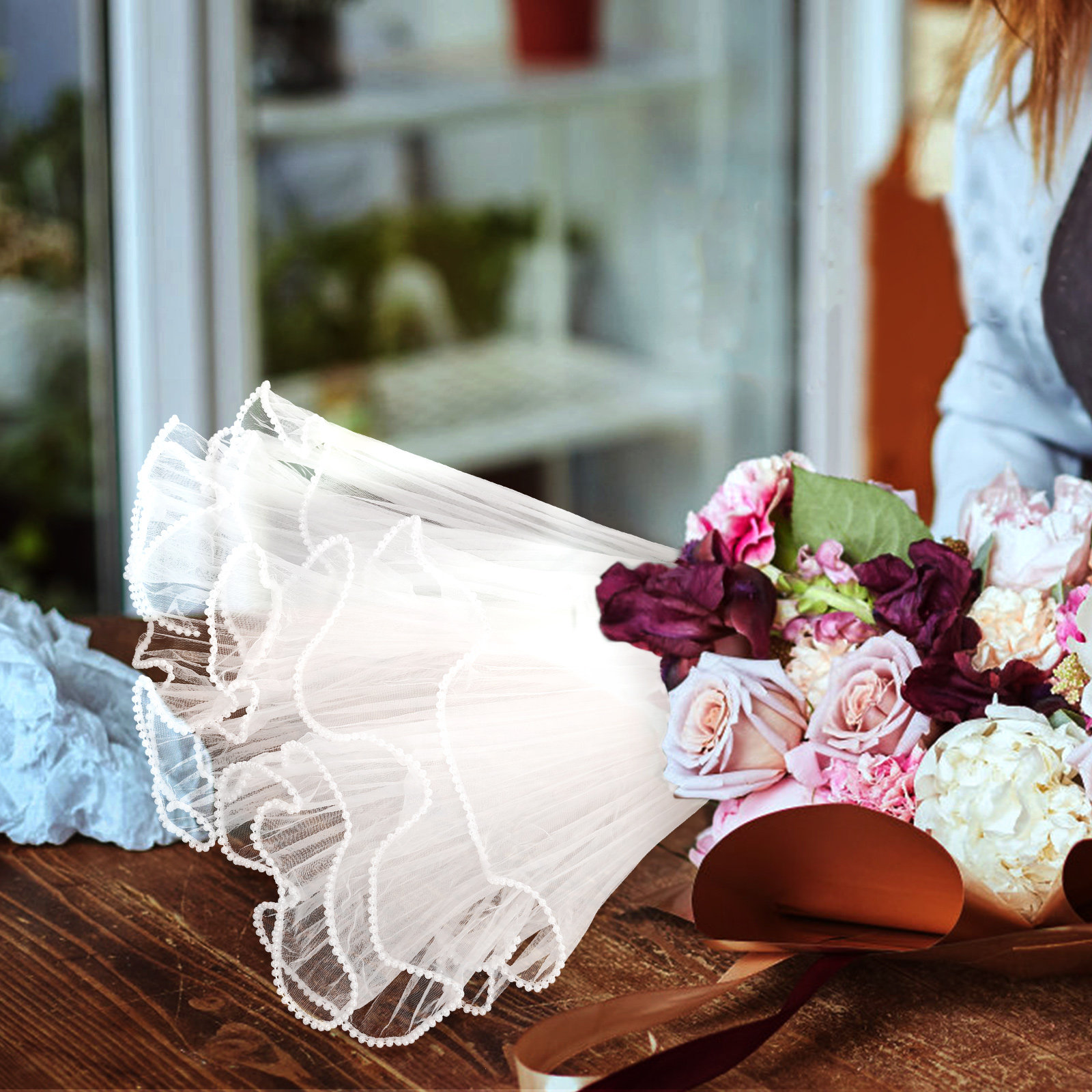 Pearl Mesh Flower Wrapping Net - Wedding Floral Supply 评论和价格