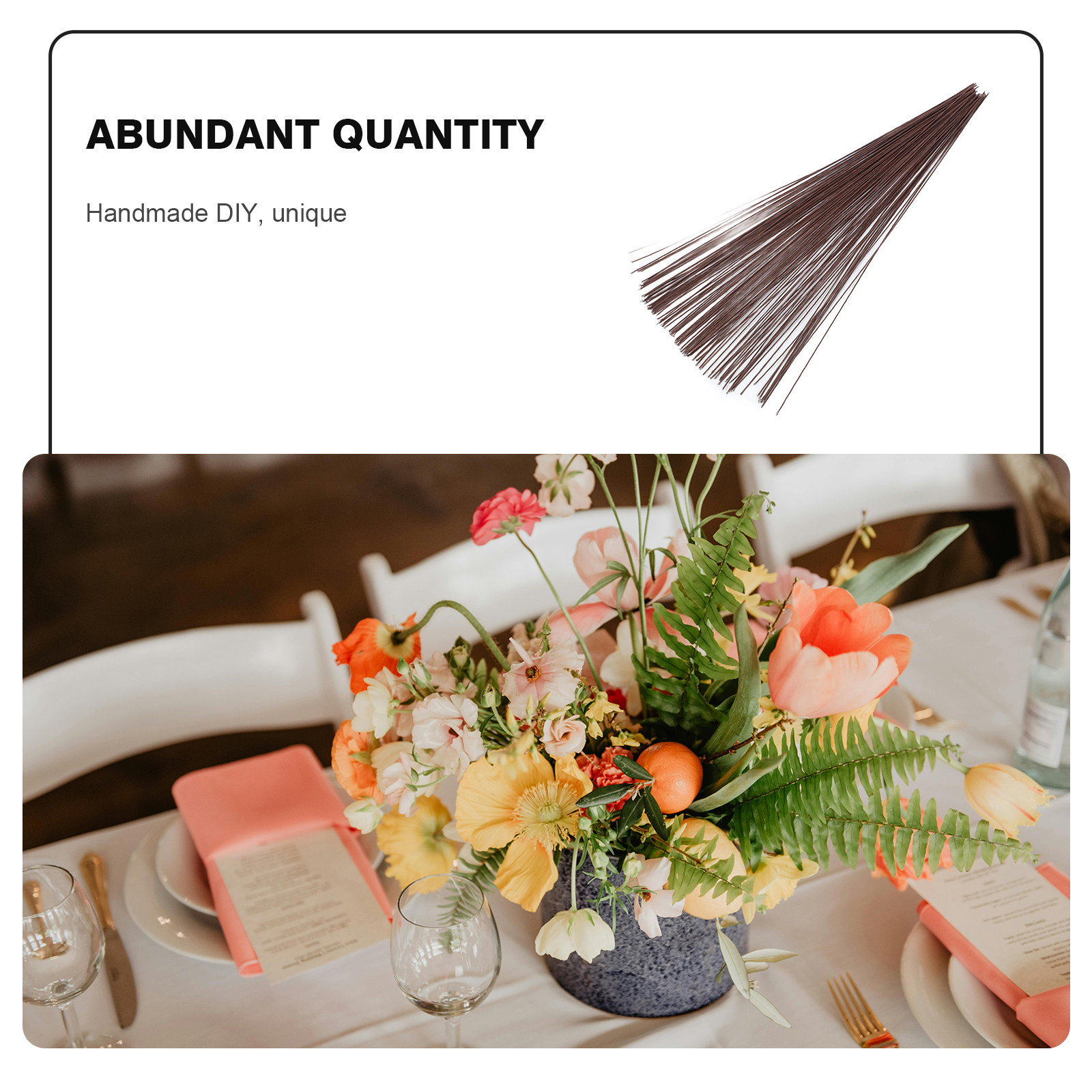 100Pcs Paper Flower Stems Arti - Wedding Floral Supply 评论和价格