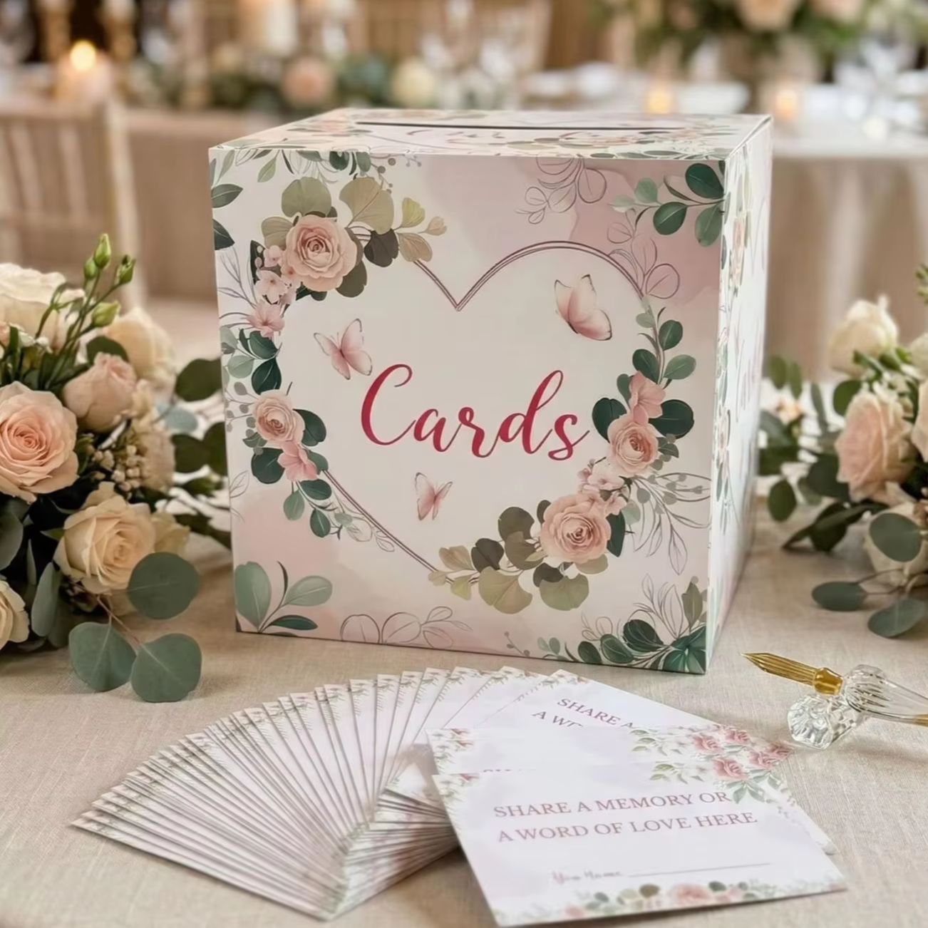 White Floral Wedding Card Box  - Wedding Supply.Box 评论和价格
