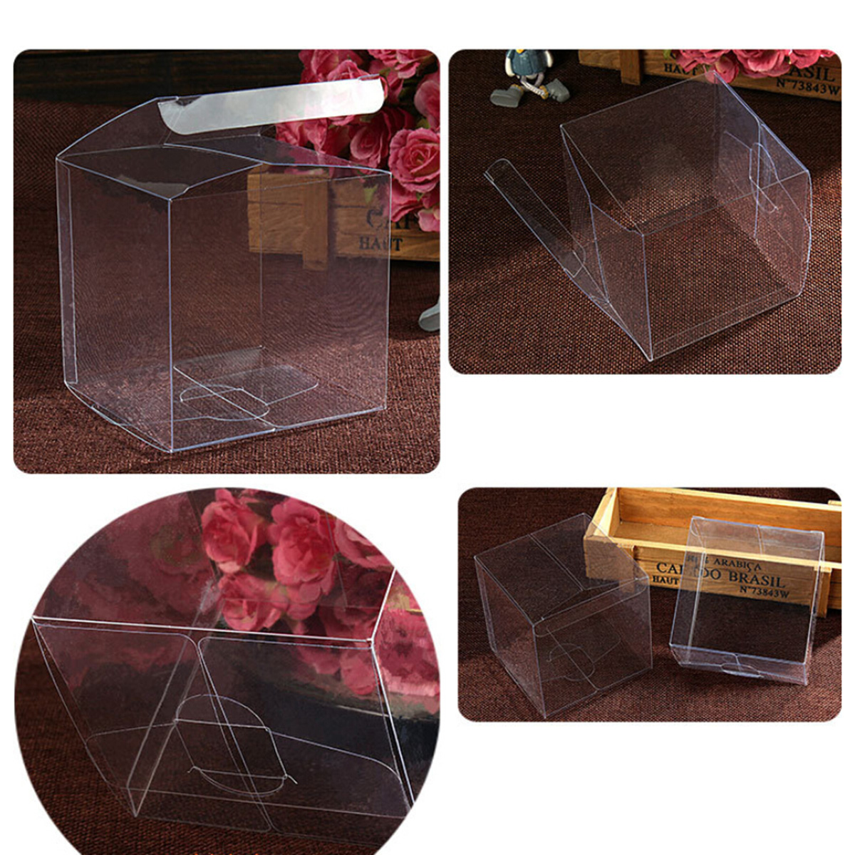50pcs Clear PVC Plastic Boxes  - Wedding Supply.Box 评论和价格