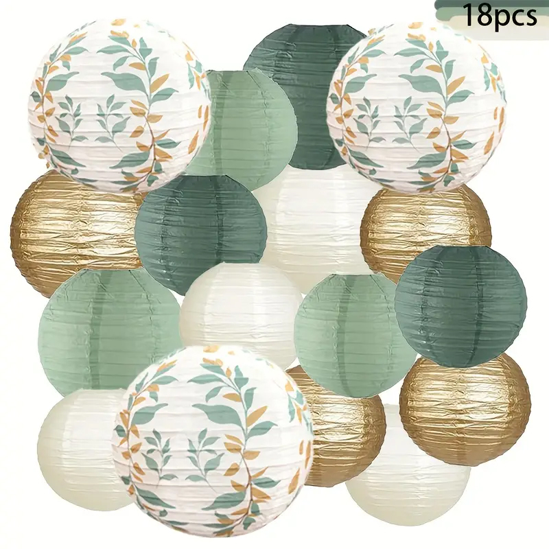 18-Piece Green Series Sage Gol - Wedding Ceremony Supply 评论和价格