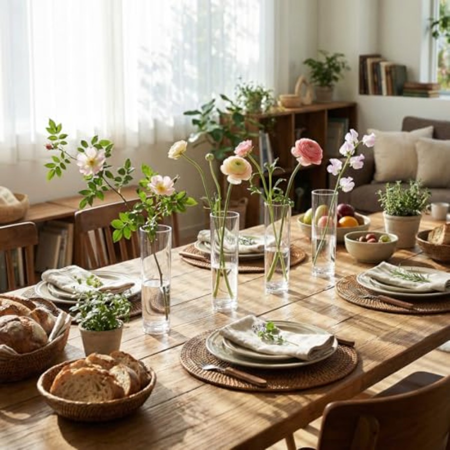 48 Pcs acrylic cylinder bud va - Centerpiece Vase Tall 评论和价格