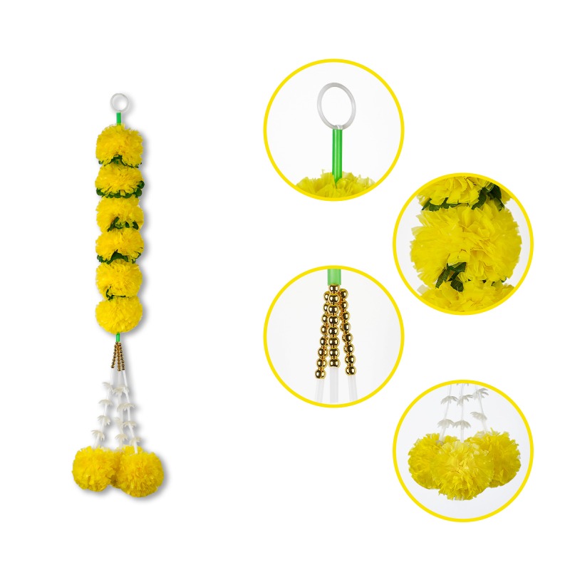 Marigold Flower String Lights  - Indian Wedding Decor Supply 评论和价格
