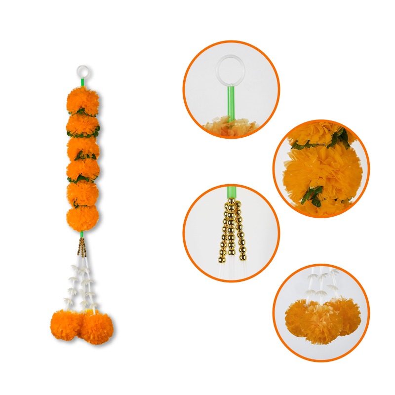 Marigold Flower String Lights  - Indian Wedding Decor Supply 评论和价格