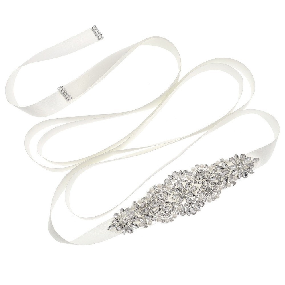 Fashion Ribbon Bridal Belt Sil - Bridal Sash Ribbon 评论和价格
