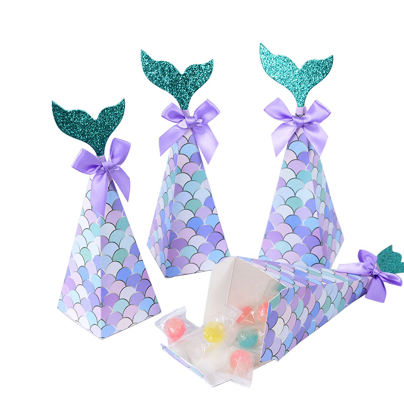 10Pcs Little Mermaid Candy Box - Wedding Supply.Box 评论和价格