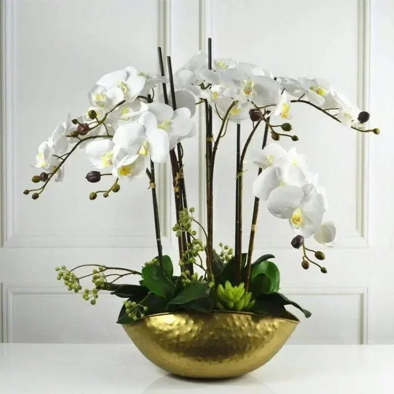 New Large Size Golden Bowl Pot - Centerpiece Vase Tall 评论和价格