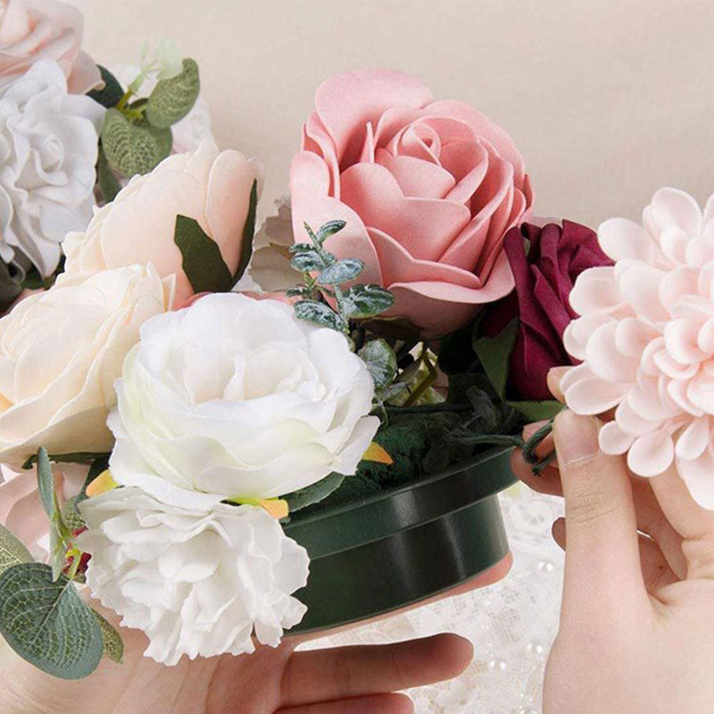 2Pcs Round Floral Mud Floral A - Wedding Floral Supply 评论和价格