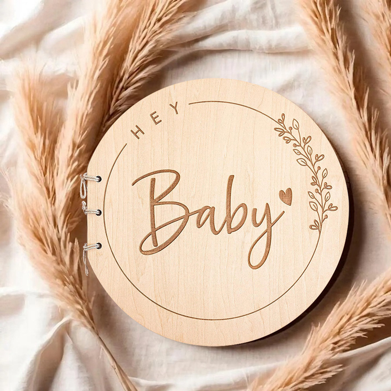 Wooden Circular Cover Message  - Personalized Guest Book 评论和价格