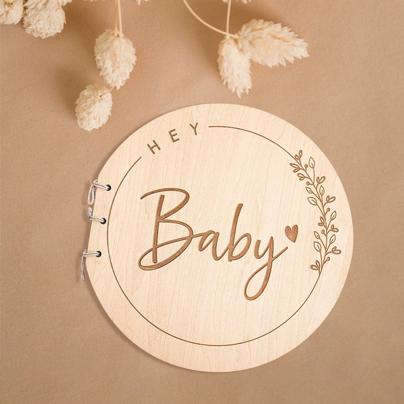Wooden Circular Cover Message  - Personalized Guest Book 评论和价格