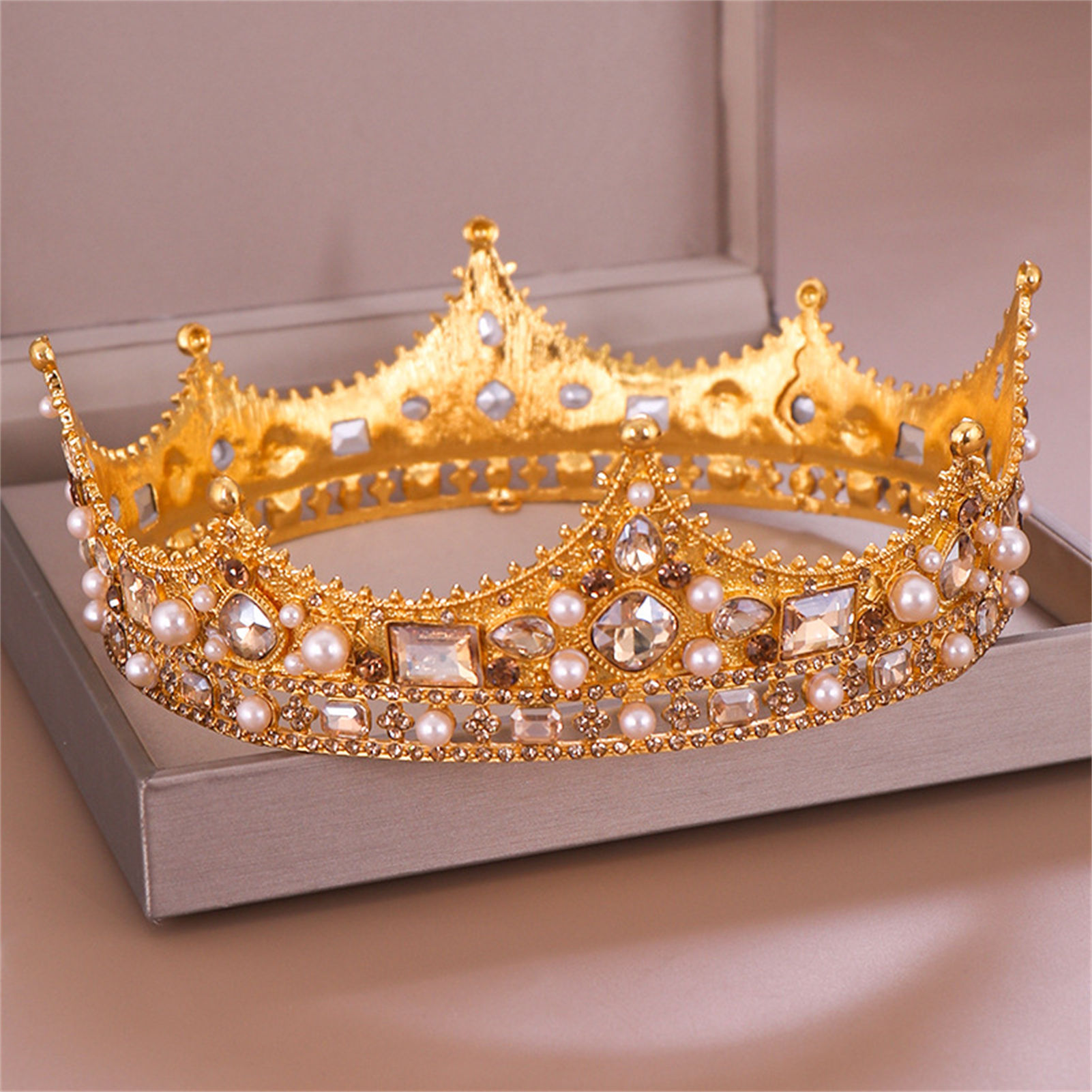 Bridal Crown Rhinestone Tiara  - Wedding Party Supply 评论和价格