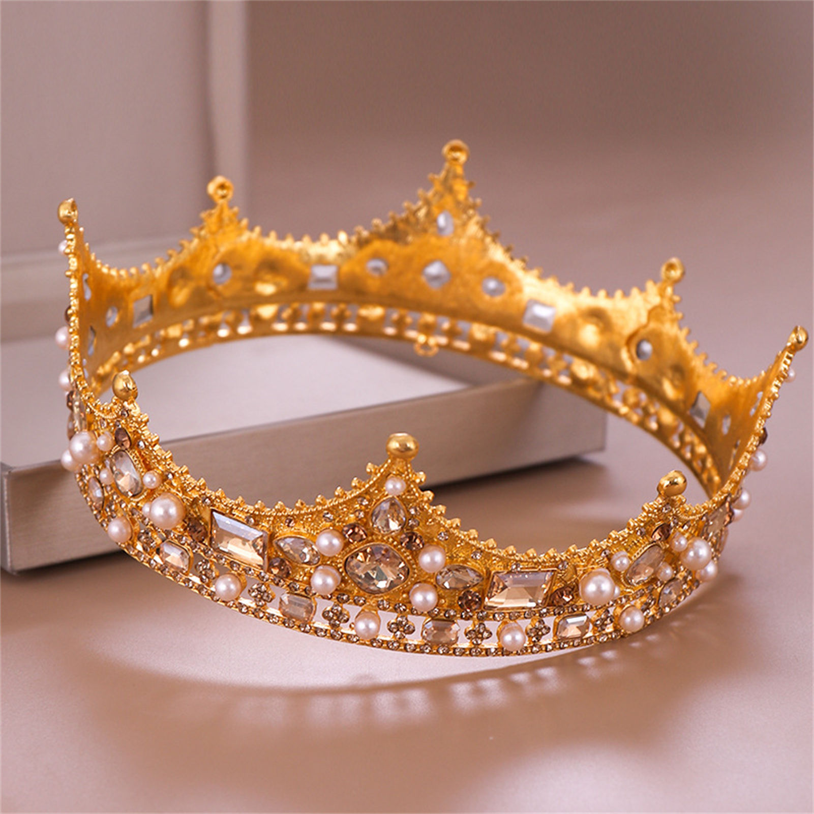 Bridal Crown Rhinestone Tiara  - Wedding Party Supply 评论和价格
