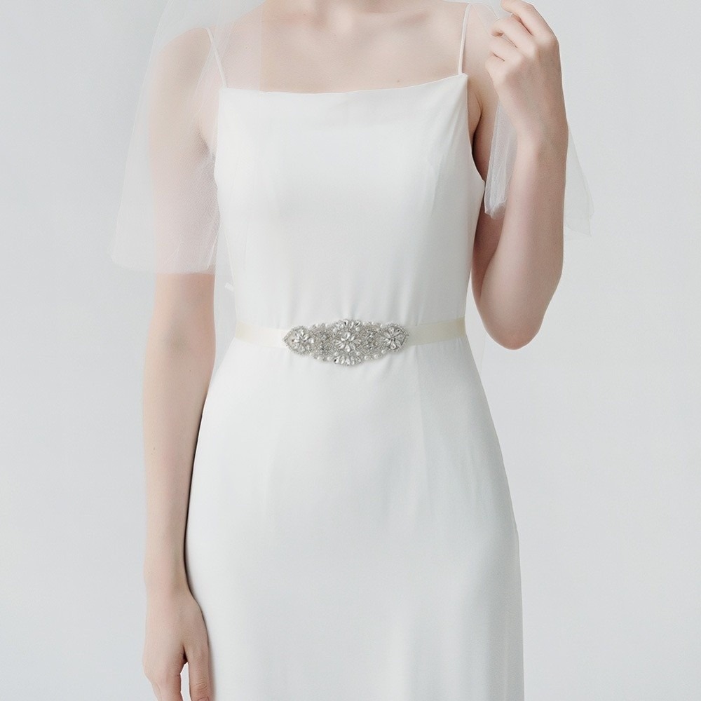 Fashion Ribbon Bridal Belt Sil - Bridal Sash Ribbon 评论和价格
