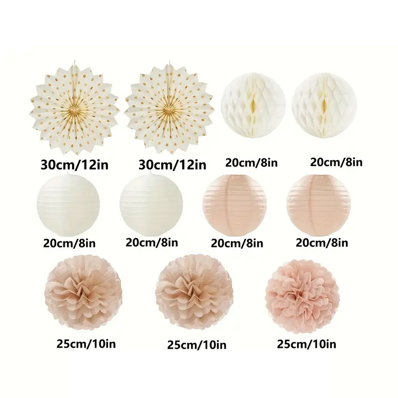 11Pcs Champagne Gold and Beige - Wedding Ceremony Supply 评论和价格